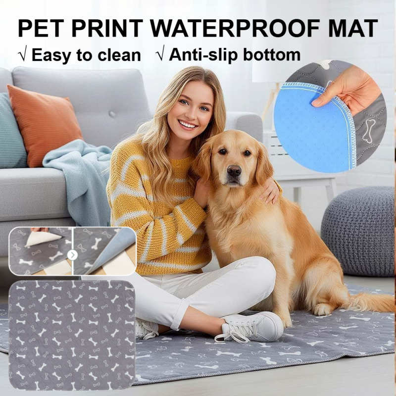 Mattress Protector Waterproof - Tapis absorbant réutilisable pour chien, couche