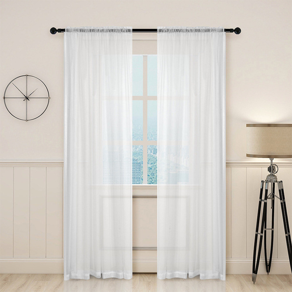 Curtain Sheer Voile - Voilages blancs transparents pour fenêtres, rideaux