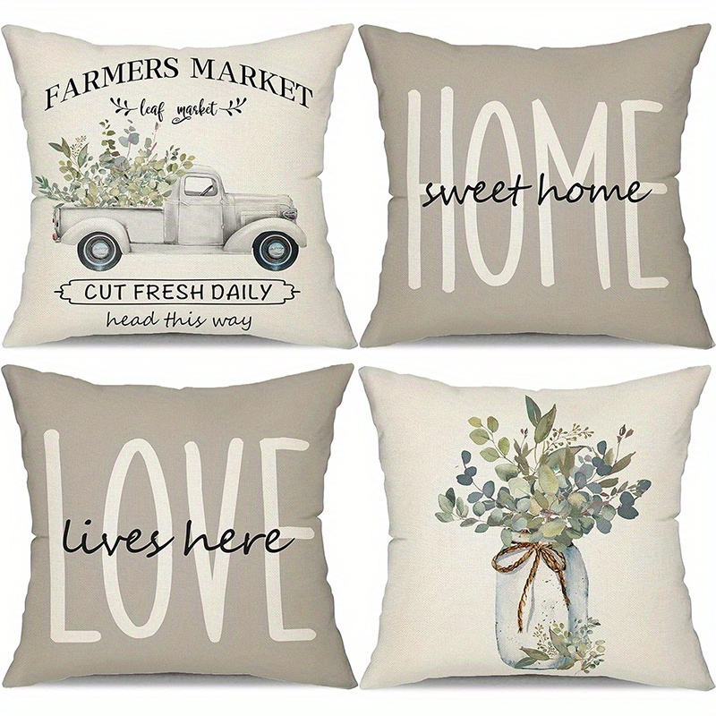 Home Textiles Market - Housse de coussin courte en peluche,
