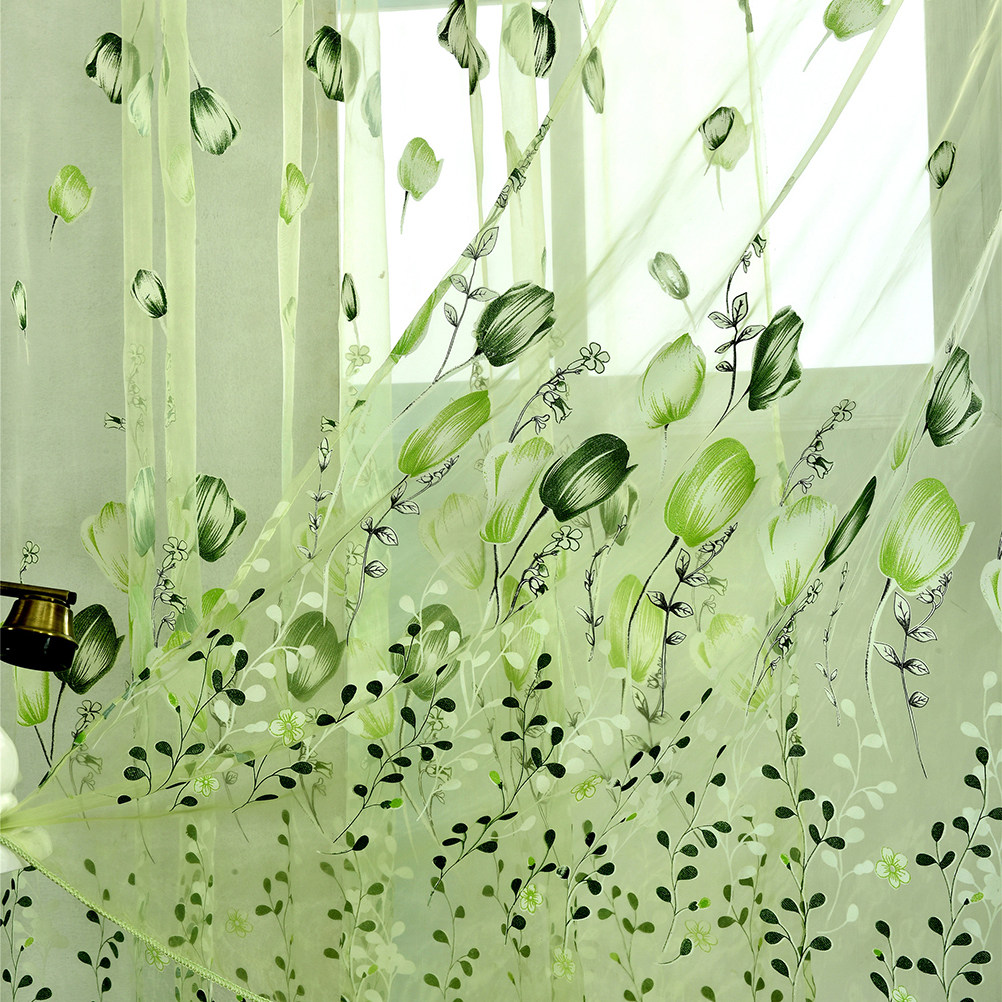 Curtain Sheer Voile - Voilages 100x200cm pour Porte, Texture Délicate,