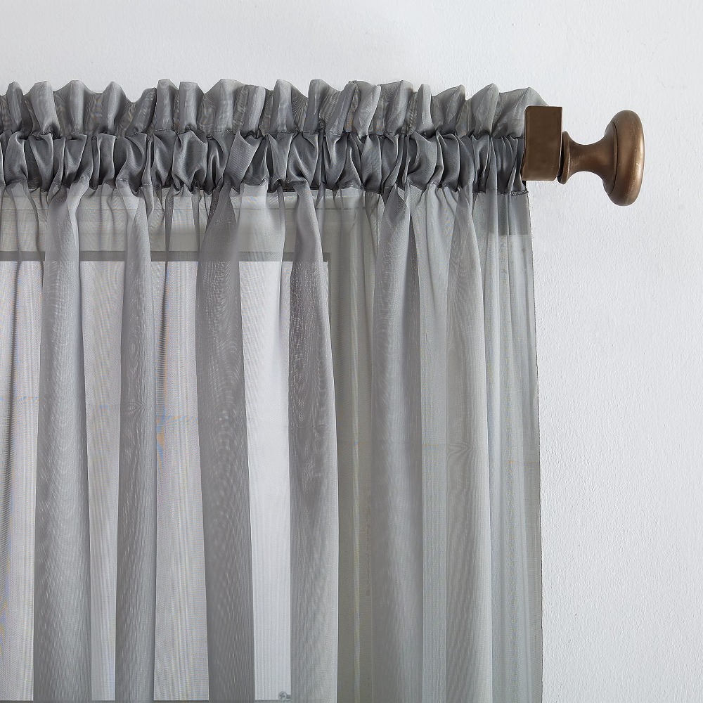 Voilage transparent à passe-tr - Curtain Sheer Voile avis et prix