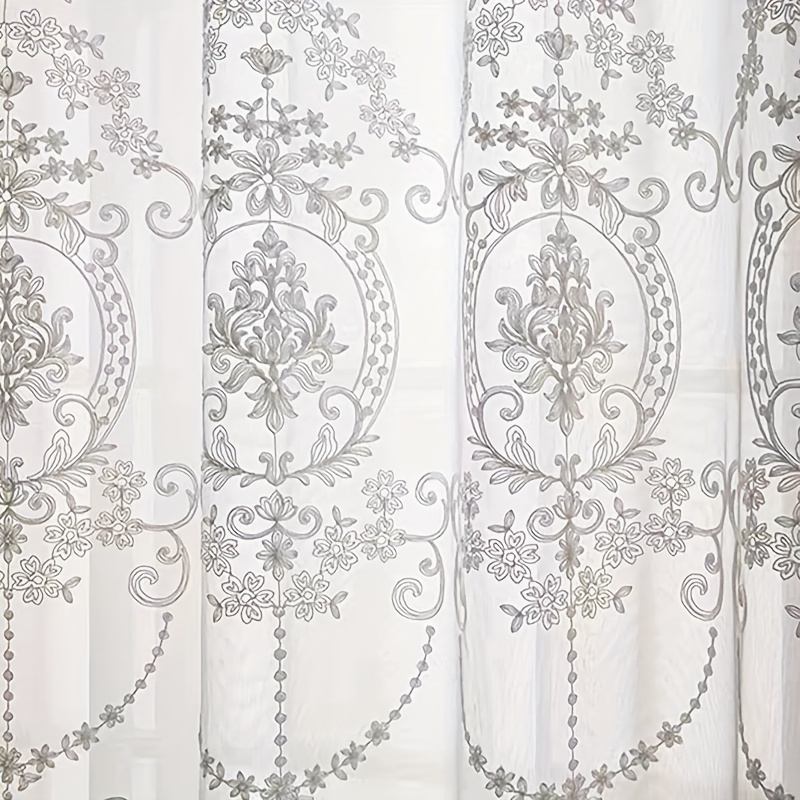 1 rideau transparent blanc bro - Curtain Sheer Voile avis et prix