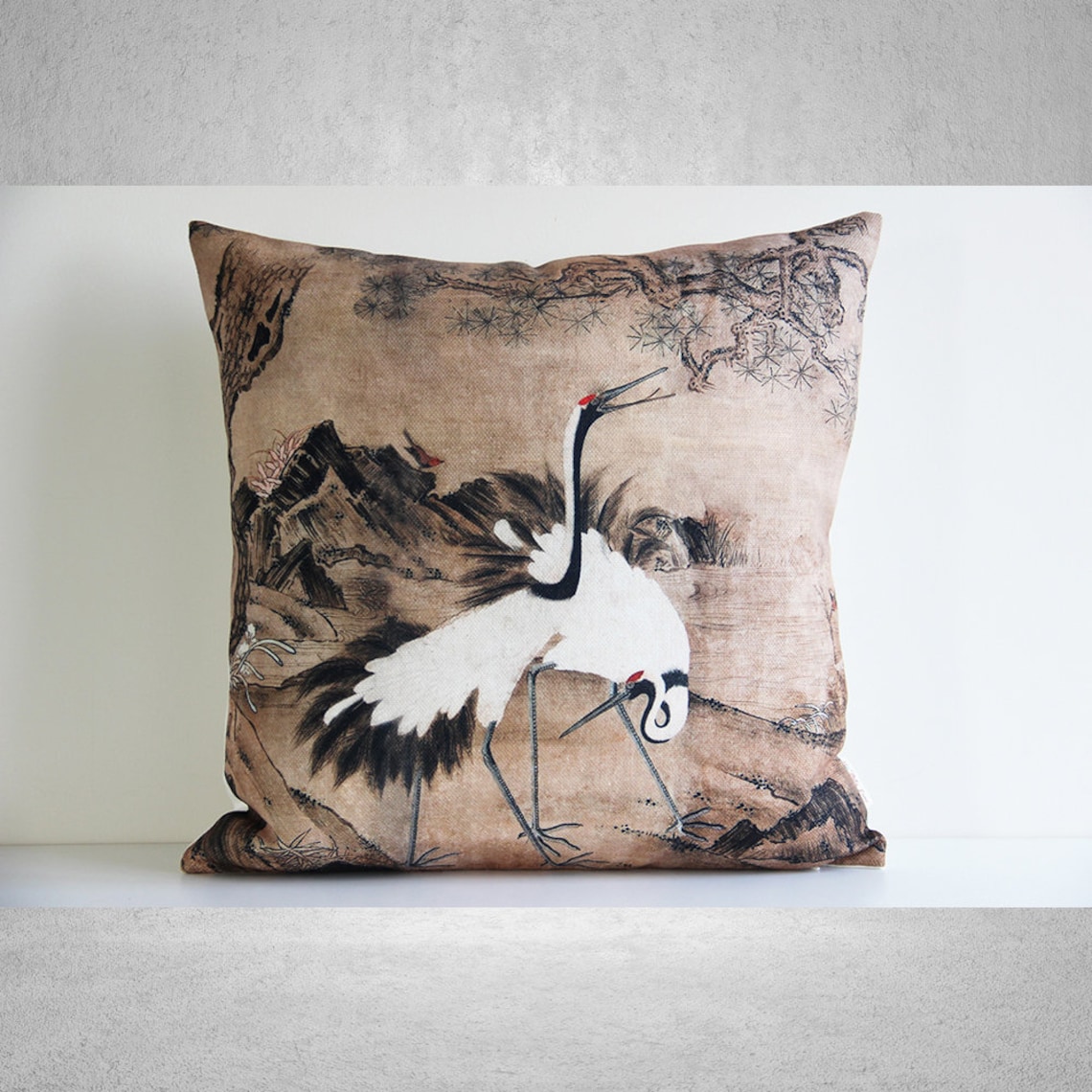 Housse de coussin Cranes - Hou - Pillow Cover 20X20 avis et prix