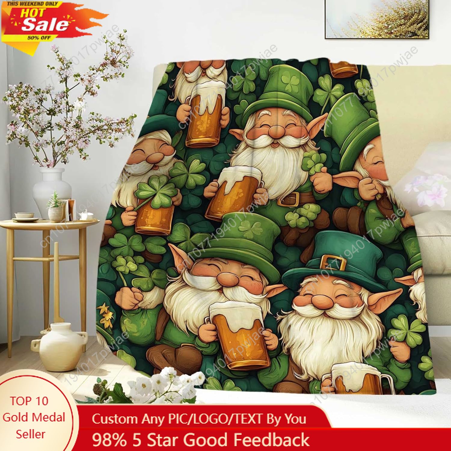 Couverture Gnome de la Saint-P - Home Textiles Today avis et prix