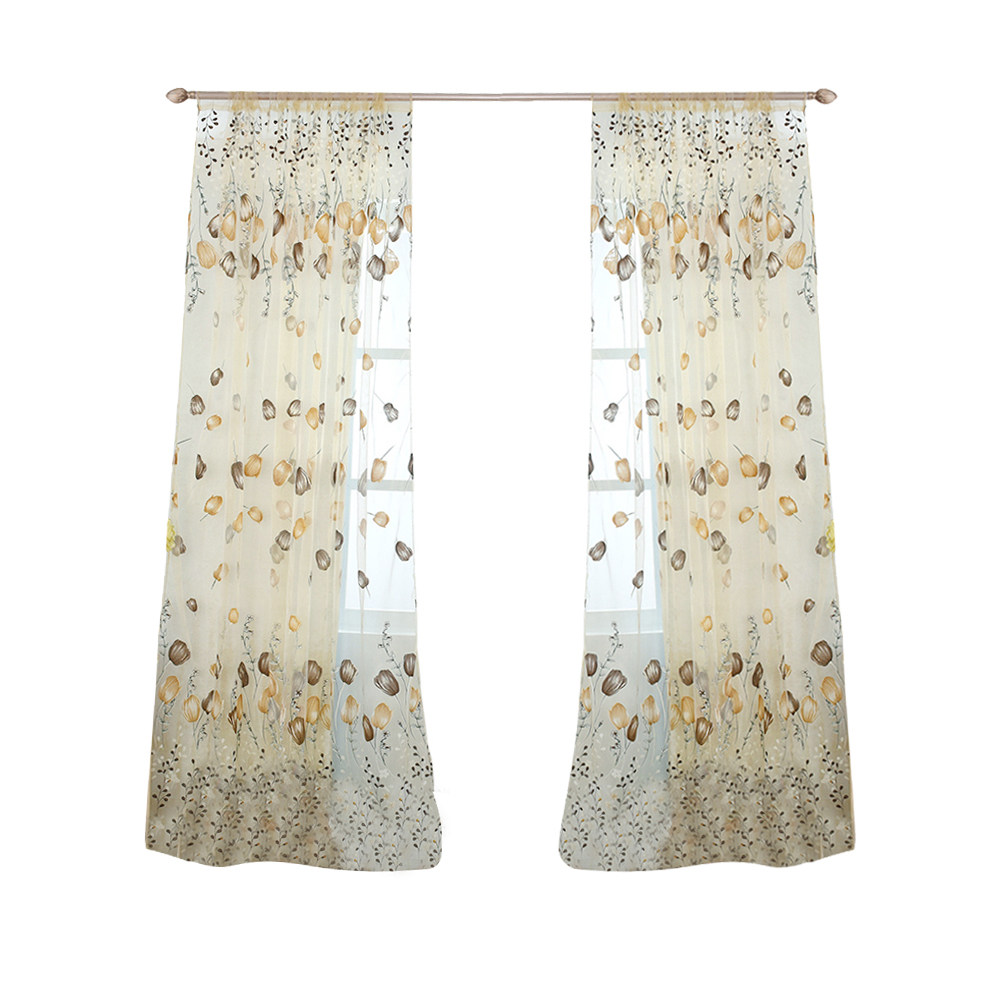 Rideaux Voile Tulipe 100x200cm - Curtain Sheer Voile avis et prix
