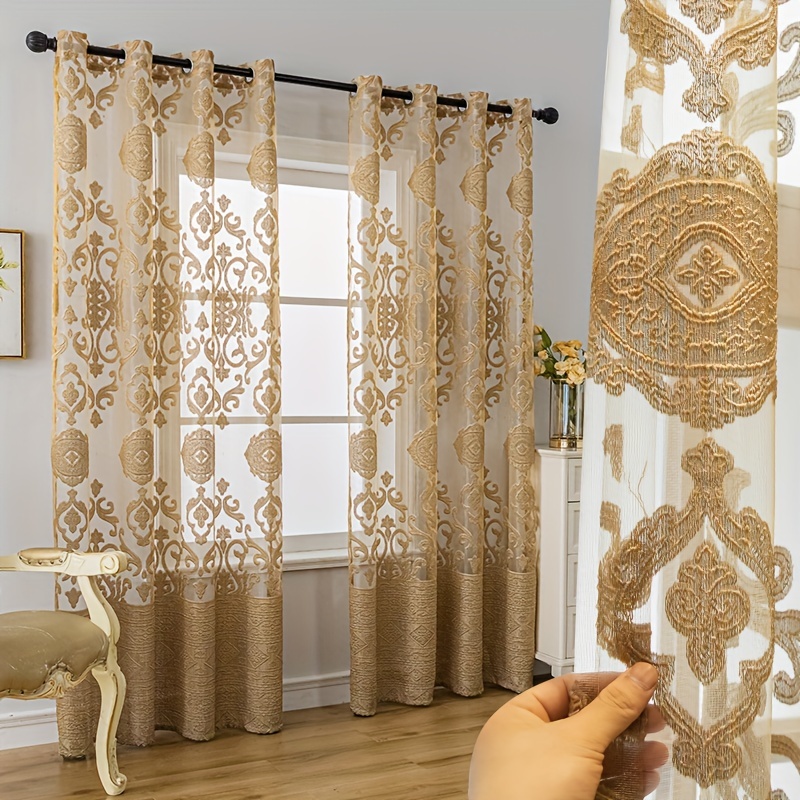 1 rideau transparent gaufré 3D - Curtain Sheer Voile avis et prix