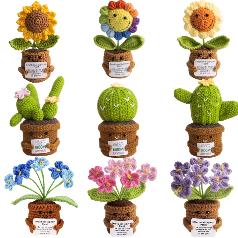 Cactus et tournesol en crochet - Home Textiles Today avis et prix